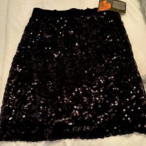 Iman black Sequin skirt. Size Medium